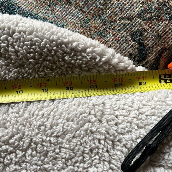 PINK Victoria’s Secret Cream Sherpa Full Zip Jacket SZ L - Picture 10 of 12